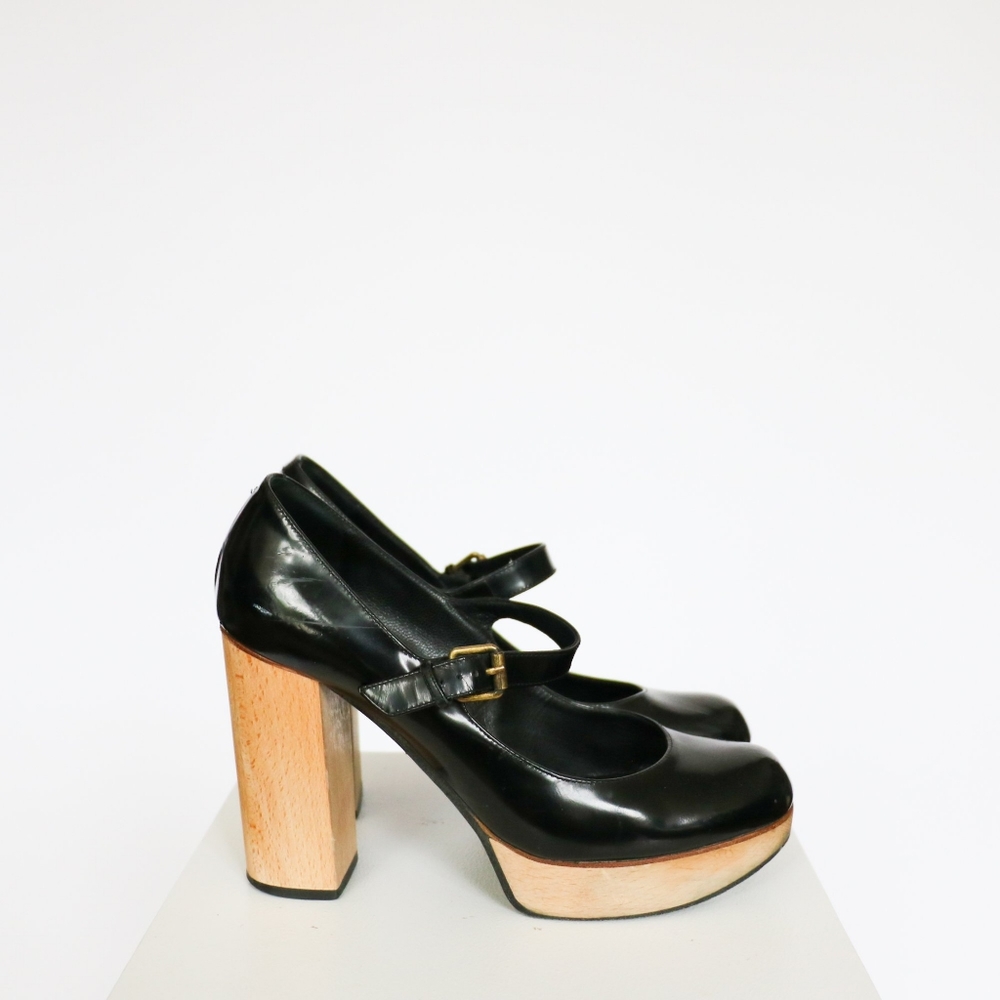 Chloe Platform Mary Jane Pumps - Black
